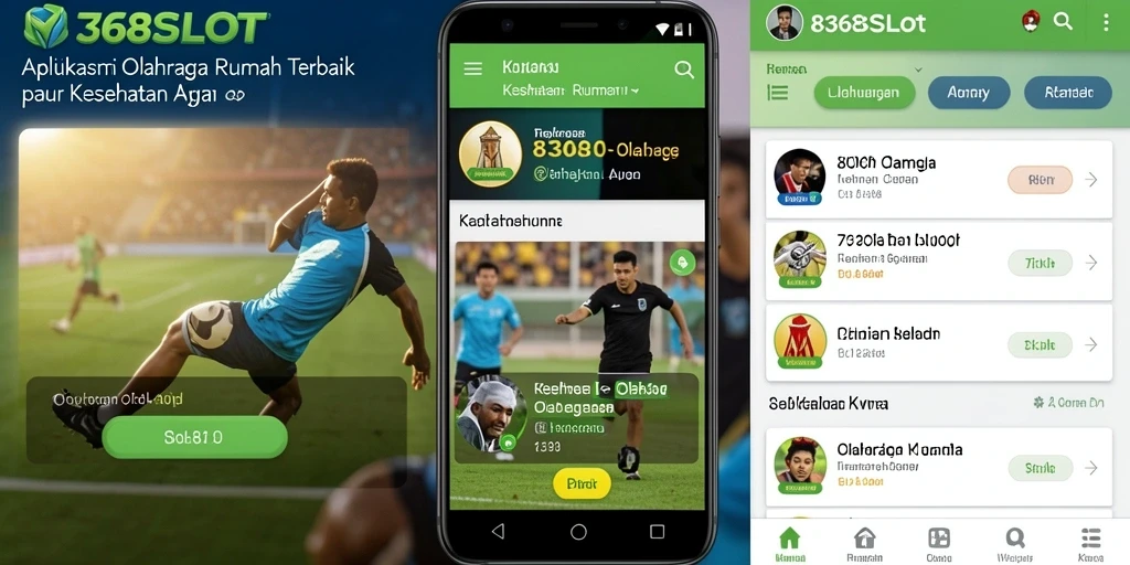 Tampilan antarmuka aplikasi 8368SLOT untuk olahraga rumah yang menarik.