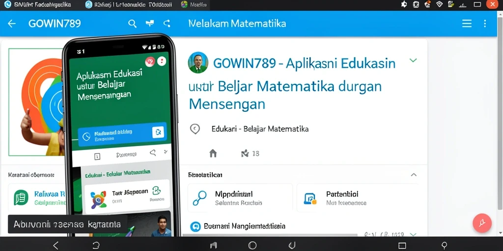 Antarmuka GOWIN789 yang intuitif untuk belajar matematika.