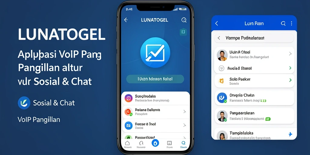Antarmuka LUNATOGEL yang intuitif untuk panggilan VoIP.