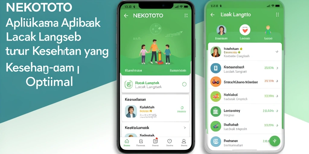 Antarmuka aplikasi NEKOTOTO yang menampilkan fitur Lacak Langkah.