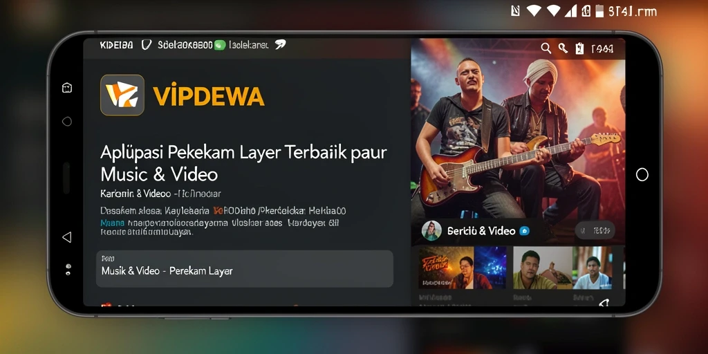 Tampilan antarmuka VIPDEWA dengan fitur Perekam Layar yang mudah digunakan.